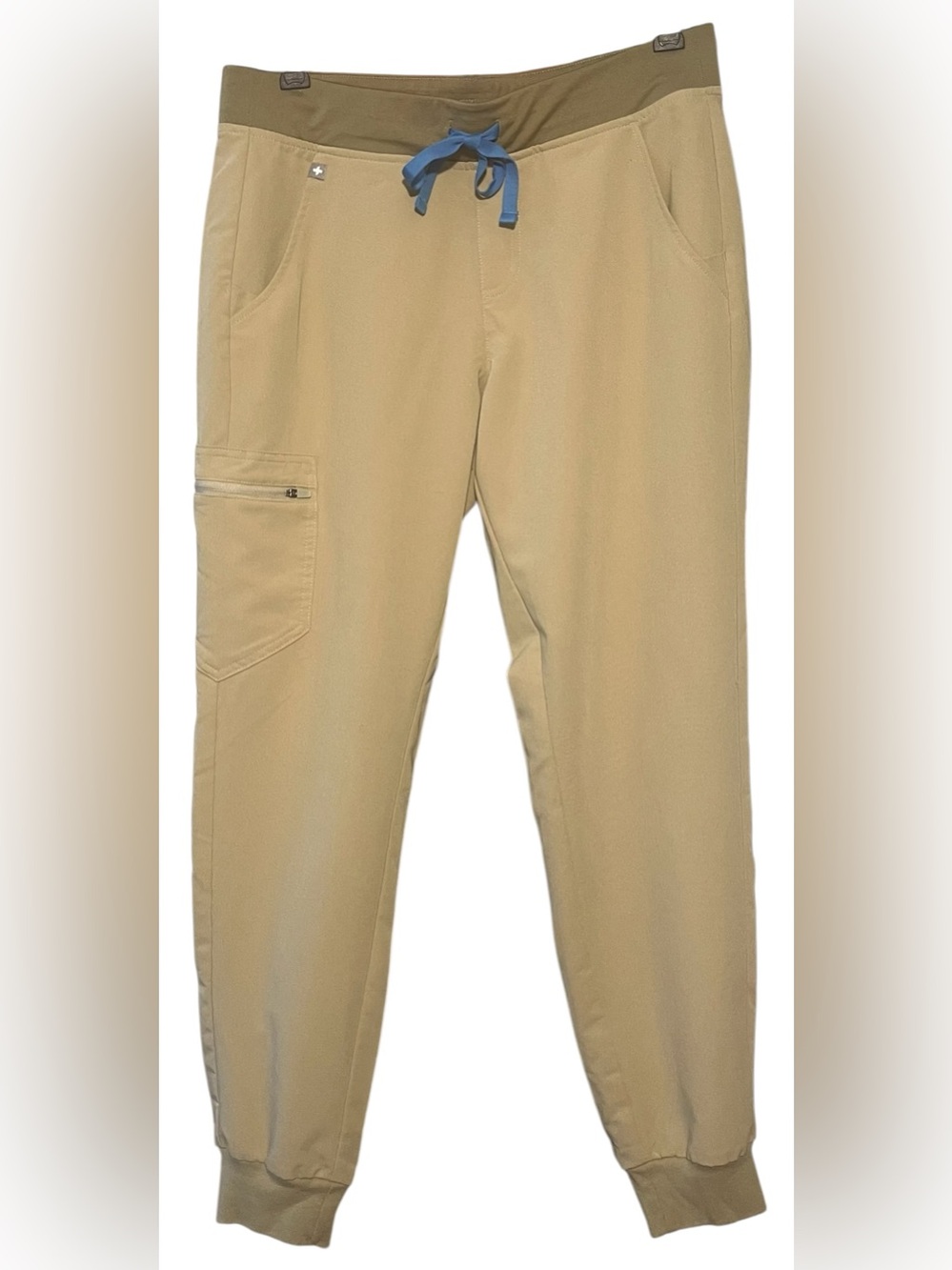 💛🩶FIGS Zamora Jogger Scrub Pants. Color- Sandstone. Size-Medium. EUC.
